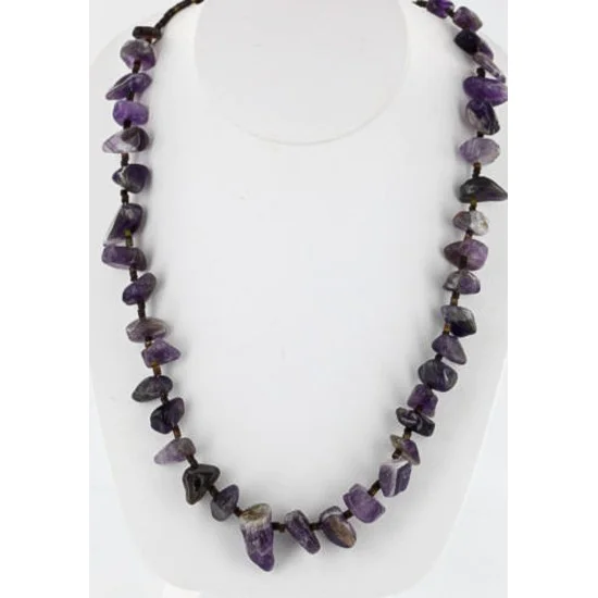 Navajo .925 Sterling Silver Natural Amethyst Heishi Necklace 15824-17 Navajo .925 Sterling Silver Natural Amethyst Heishi Necklace 15824-17