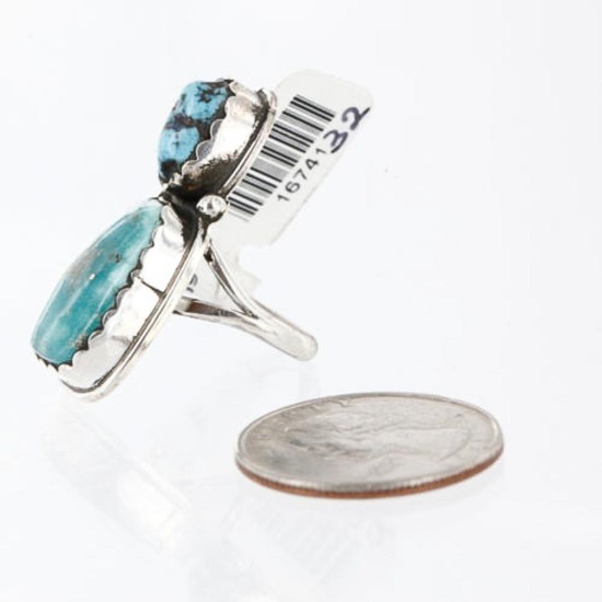 Handmade Certified Authentic Navajo .925 Sterling Silver Natural BLUE Mountain Turquoise Native American Ring  390758610863