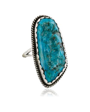 $270 Handmade Certified Authentic Navajo .925 Sterling Silver Natural Turquoise Native American Ring  370982758315