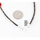 Certified Authentic Navajo .925 Sterling Silver Natural Coral and Heishi Native American Necklace 390834827025