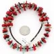 Navajo .925 Sterling Silver Natural Turquoise Coral Native American Necklace 390828597399
