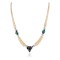 $280 Certified Authentic Navajo .925 Sterling Silver Graduated Heishi Turquoise and Amethyst Native American Necklace 25238