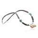 $290 Certified Authentic Navajo .925 Sterling Silver Graduated Heishi Turquoise Native American Carved Fetish Necklace 390732446395
