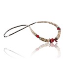 $290 Certified Authentic Navajo .925 Sterling Silver Graduated Melon Shell and Turquoise Coral Native American Necklace 390741643414