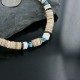 $290 Handmade Certified Authentic Navajo .925 Sterling Silver Graduated Melon Shell and Turquoise Native American Necklace 370967752328