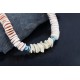 $290 Handmade Certified Authentic Navajo .925 Sterling Silver Graduated Melon Shell and Turquoise Native American Necklace 390741268495