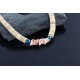 $290 Handmade Certified Authentic Navajo .925 Sterling Silver Graduated Melon Shell and Turquoise Native American Necklace 390742303756