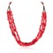 3 Strand Certified Authentic Navajo .925 Sterling Silver Coral Native American Necklace 790106-1