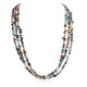 3 Strand Certified Authentic Navajo .925 Sterling Silver Natural Multicolor Stones Native American Necklace 15486-27