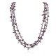 3 Strand Certified Authentic Navajo .925 Sterling Silver Natural Turquoise Amethyst Native American Necklace 25268-1