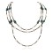 3 Strand Certified Authentic Navajo .925 Sterling Silver Natural Turquoise and Mother of Pearl Native American Necklace 15850-181