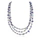 3 Strand Certified Authentic Navajo .925 Sterling Silver Natural Turquoise Lapis Native American Necklace 16094-2 3 Strand Certified Authentic Navajo .925 Sterling Silver Natural Turquoise Lapis Native American Necklace 16094-2