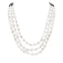 3 Strand Navajo Natural Mother of Pearl Native American Necklace 17053