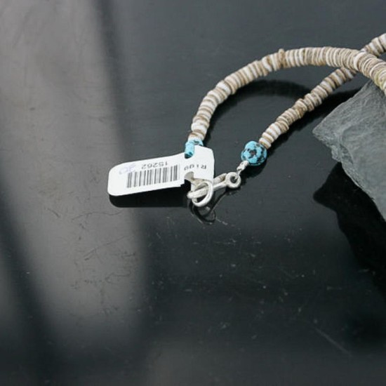 $300 Handmade Certified Authentic Navajo .925 Sterling Silver Graduated Melon Shell and Turquoise Native American Necklace 390727209684 $300 Handmade Certified Authentic Navajo .925 Sterling Silver Graduated Melon Shell and Turquoise Native American Necklace 390727209684