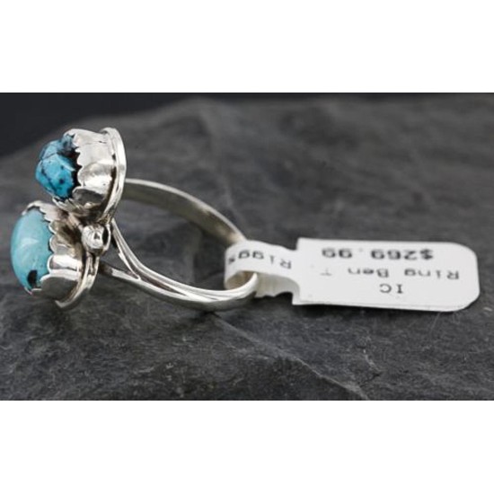 $330 Handmade Certified Authentic Navajo .925 Sterling Silver Natural Turquoise Native American Ring 370976469450 $330 Handmade Certified Authentic Navajo .925 Sterling Silver Natural Turquoise Native American Ring 370976469450