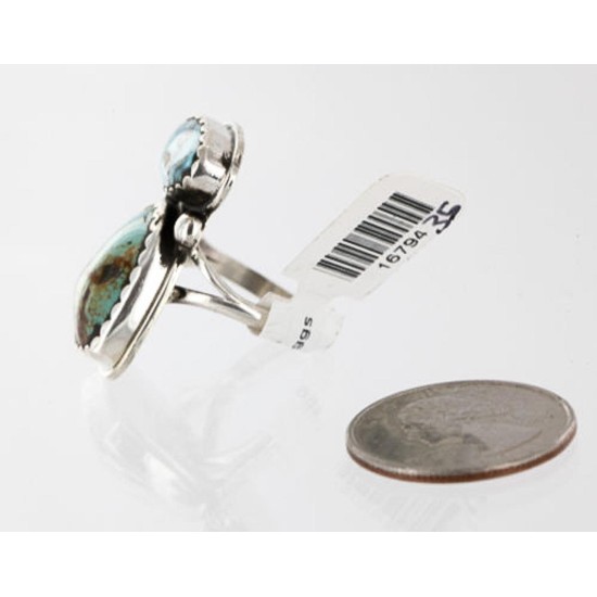 $330 Handmade Certified Authentic Navajo .925 Sterling Silver Natural Turquoise Native American Ring  390758086440