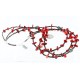 Certified Authentic 3 Strand Navajo .925 Sterling Silver  Turquoise and Coral Native American Necklace 371001322594