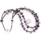 2 Strand Navajo .925 Sterling Silver Turquoise and Amethyst Native American Necklace 15554-2