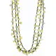 3 Strand Navajo .925 Sterling Silver Turquoise and GREEN AGATE Native American Necklace 371027190059