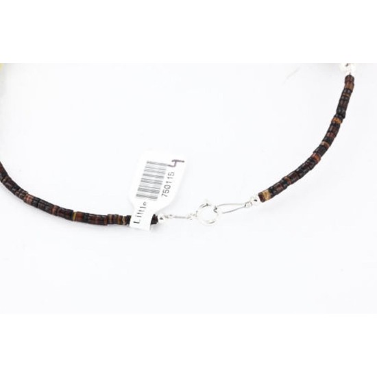 Certified Authentic 3 Strand Navajo .925 Sterling Silver Turquoise and GREEN AGATE Native American Necklace 371027190059