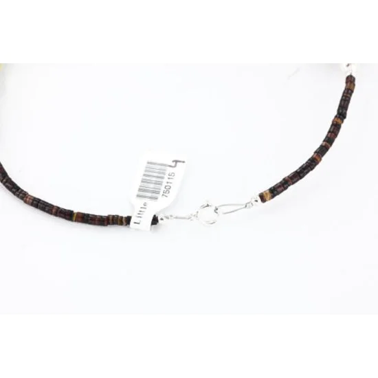 3 Strand Navajo .925 Sterling Silver Turquoise and GREEN AGATE Native American Necklace 371027190059