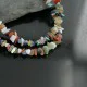 Large 2 Strand Navajo .925 Sterling Silver Multicolor Stones Native American Necklace 15501-5