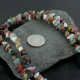 Large 2 Strand Navajo .925 Sterling Silver Multicolor Stones Native American Necklace 15501-5