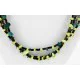 3 Strand Navajo .925 Sterling Silver Turquoise and GASPEITE Native American Necklace 15948 3 Strand Navajo .925 Sterling Silver Turquoise and GASPEITE Native American Necklace 15948