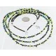 3 Strand Navajo .925 Sterling Silver Turquoise and GASPEITE Native American Necklace 15948 3 Strand Navajo .925 Sterling Silver Turquoise and GASPEITE Native American Necklace 15948