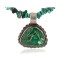 $430 Handmade Certified Authentic .925 Sterling Silver Navajo Natural Carico Lake and Turquoise Native American Necklace 15030-21-15360