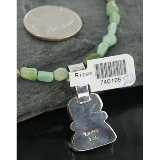 Handmade Certified Authentic Navajo .925 Sterling Silver and Turquoise Native American Necklace 390683809179