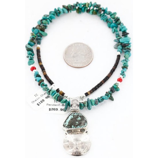 Vintage Style OLD Buffalo Nickel Certified Authentic Navajo .925 Sterling Silver Turquoise Native American Necklace 390832582382 Vintage Style OLD Buffalo Nickel Certified Authentic Navajo .925 Sterling Silver Turquoise Native American Necklace 390832582382