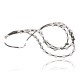 $470 Certified Authentic 3 Strand C Litlte Navajo .925 Sterling Silver and Turquoise, Quartz Native American Necklace 15761-3