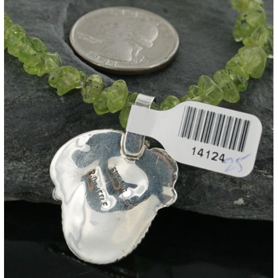 Handmade Certified Authentic Navajo .925 Sterling Silver Natural Turquoise Native American Necklace 370927989122