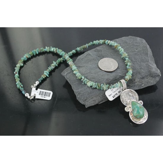 $470 Vintage Style OLD Buffalo Coin Certified Authentic Navajo .925 Sterling Silver Turquoise Native American Necklace 390682157482 $470 Vintage Style OLD Buffalo Coin Certified Authentic Navajo .925 Sterling Silver Turquoise Native American Necklace 390682157482