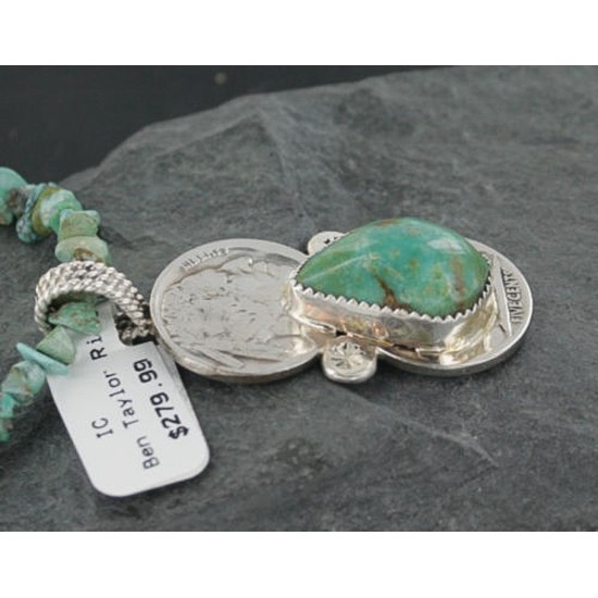 $470 Vintage Style OLD Buffalo Coin Certified Authentic Navajo .925 Sterling Silver Turquoise Native American Necklace 390682157482 $470 Vintage Style OLD Buffalo Coin Certified Authentic Navajo .925 Sterling Silver Turquoise Native American Necklace 390682157482