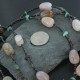 $480 Certified Authentic 3 Strand Navajo .925 Sterling Silver Turquoise and Carnelian Native American Necklace 750106-62