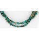 Certified Authentic 3 Strand Navajo .925 Sterling Silver 12kt Gold Filled Twisted Turquoise Native American Necklace 750130-101