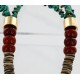 Certified Authentic 3 Strand Navajo .925 Sterling Silver 12kt Gold Filled Twisted Turquoise Native American Necklace 750130-101