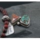 Handmade Certified Authentic Navajo .925 Sterling Silver Natural Spiny Oyster and Turquoise Native American Necklace 370880416604