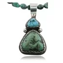 Handmade Navajo .925 Sterling Silver and Turquoise Necklace 370970516300