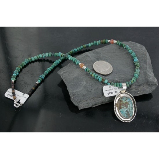 Handmade Certified Authentic Navajo .925 Sterling Silver Natural Turquoise Native American Necklace 371275956723 Handmade Certified Authentic Navajo .925 Sterling Silver Natural Turquoise Native American Necklace 371275956723