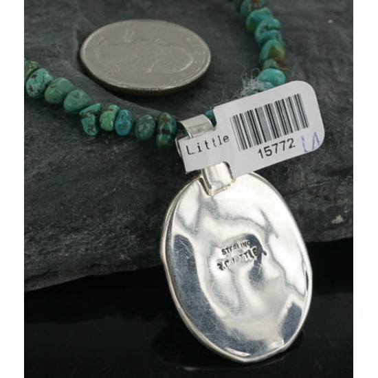 Handmade Certified Authentic Navajo .925 Sterling Silver Natural Turquoise Native American Necklace 371275956723 Handmade Certified Authentic Navajo .925 Sterling Silver Natural Turquoise Native American Necklace 371275956723
