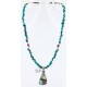 Handmade Certified Authentic Navajo .925 Sterling Silver Natural Turquoise Native American Necklace 390774805053