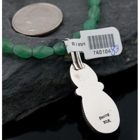 Handmade Certified Authentic Navajo .925 Sterling Silver Natural Turquoise Native American Necklace 390645938130