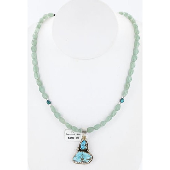 Handmade Certified Authentic Navajo .925 Sterling Silver and Turquoise Native American Necklace 390776626621