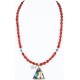 12kt Gold Filled .925 Sterling Silver Handmade INDIAN TEEPEE Certified Authentic Navajo Turquoise Native American Necklace 371013394118