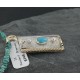 Certified Authentic 12kt Gold Filled and .925 Sterling Silver Handmade Mountain Turquoise Native American Necklace 370966309911