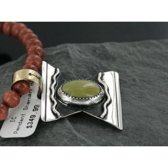 $550 .925 Sterling Silver and 12kt Gold Filled Handmade Certified Authentic Navajo Natural Turquoise Native American Necklace 390725767993