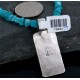 .925 Sterling Silver Handmade Buffalo Certified Authentic Navajo Turquoise Native American Necklace 390651258950